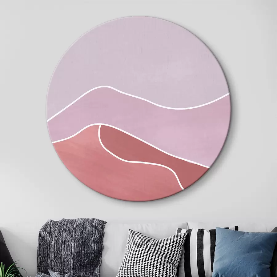  Schilderijen Roze en paars landschap r37636