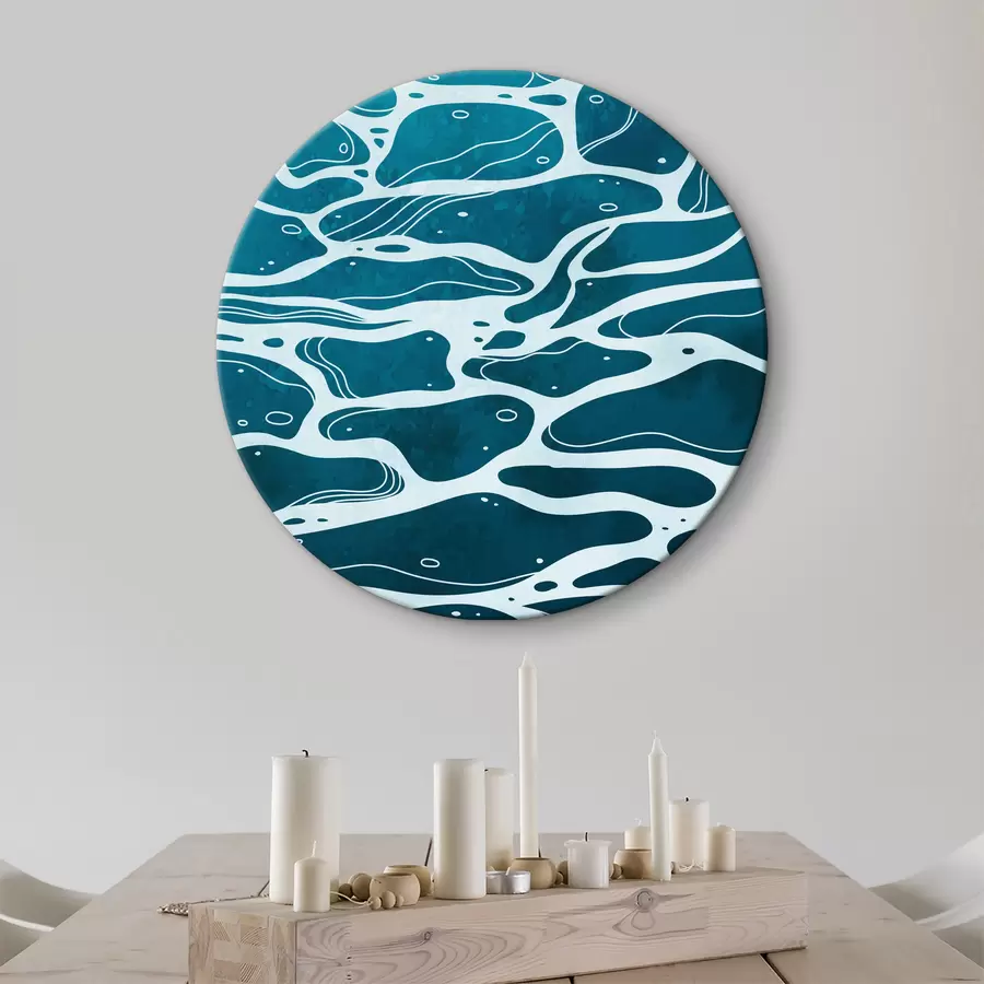  Schilderijen Blauw en wit wateroppervlak r37642