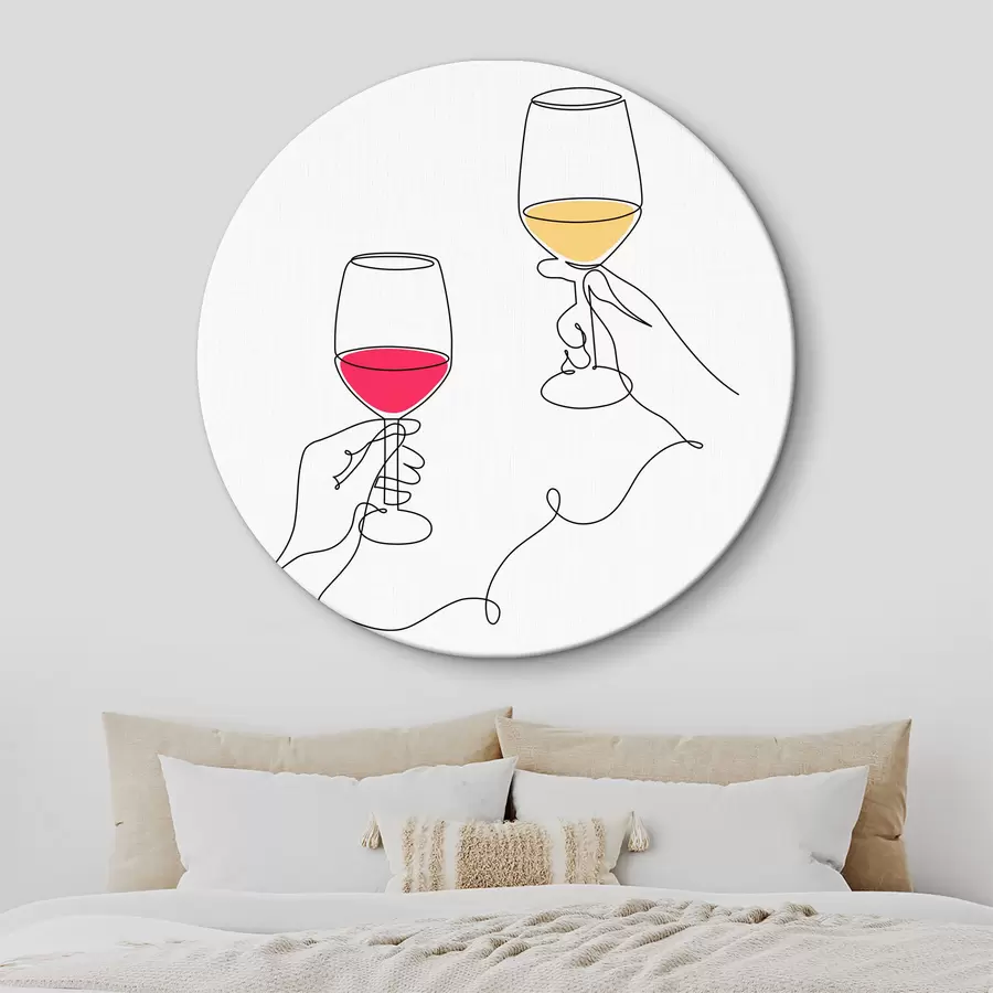  Schilderijen Laten we drinken op vriendschap en goede tijden r37746