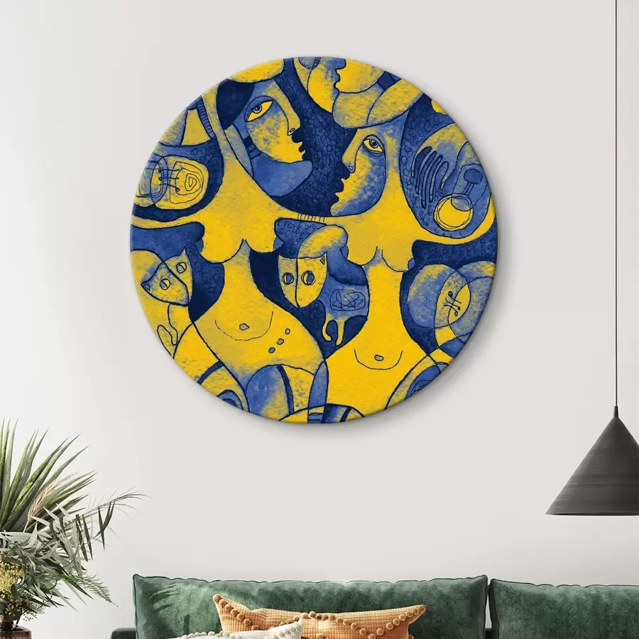  Schilderijen Gekleurde gezichten r37829