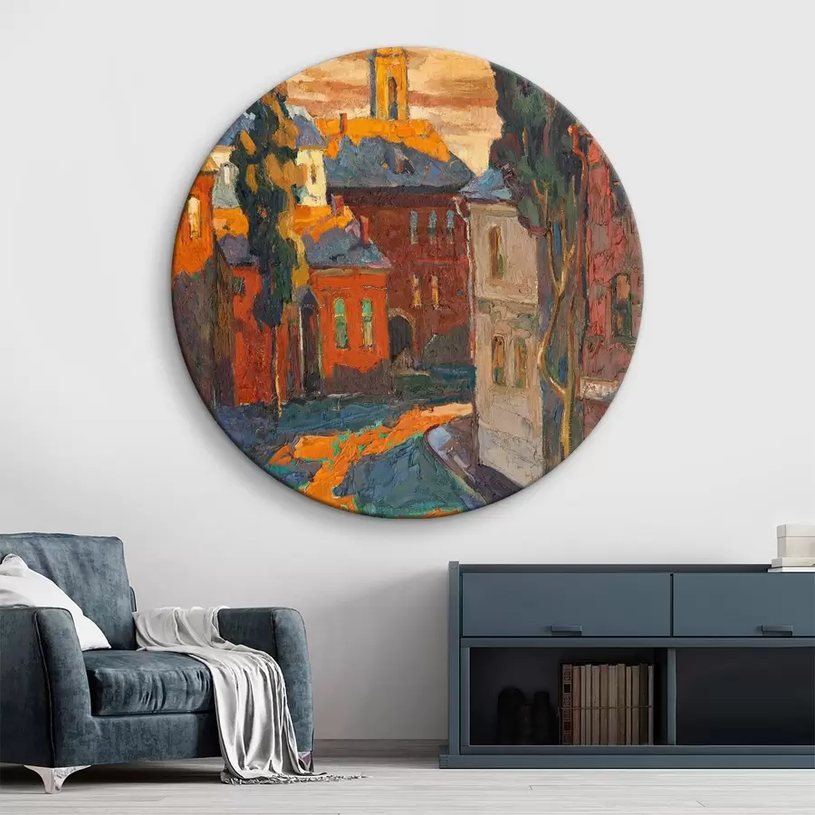  Schilderijen Heldere tinten van het avondlandschap r37850