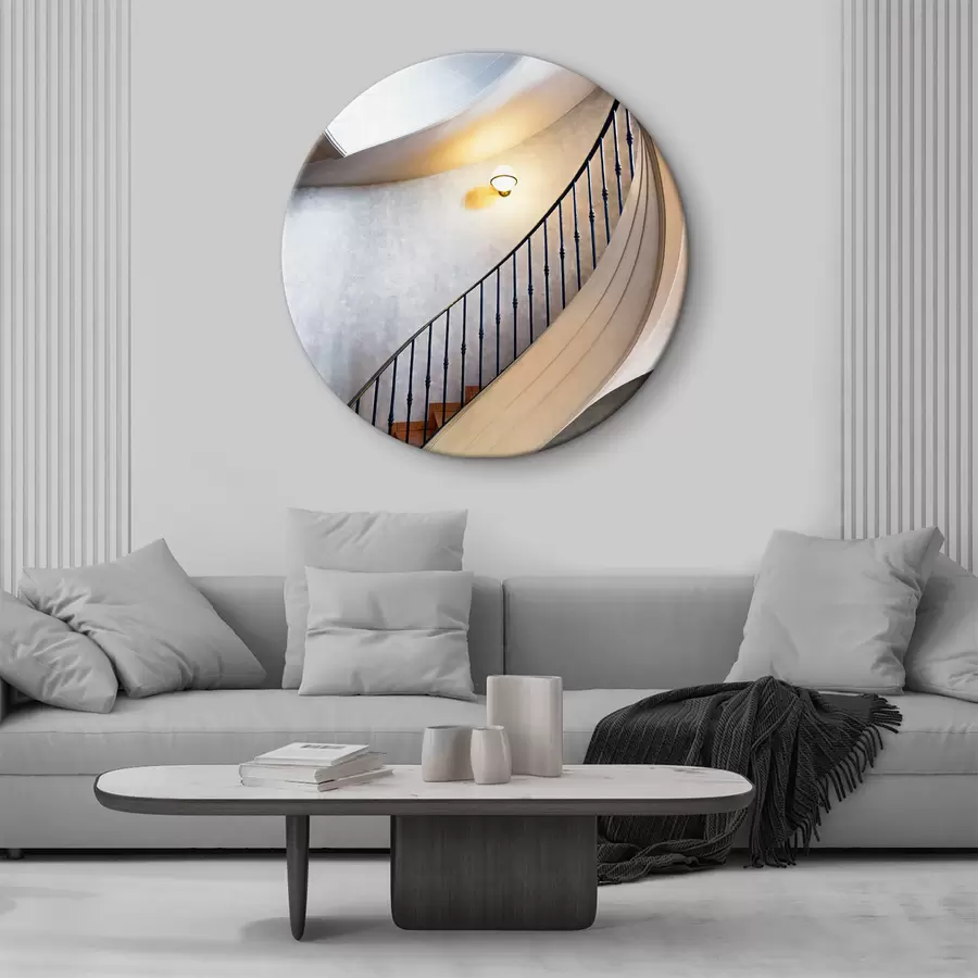  Schilderijen Elegante rondingen van de wenteltrap r37851