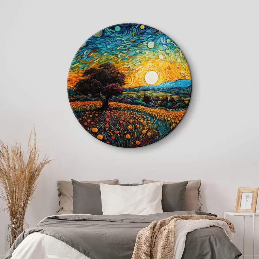  Schilderijen Heldere zonsondergang r38059