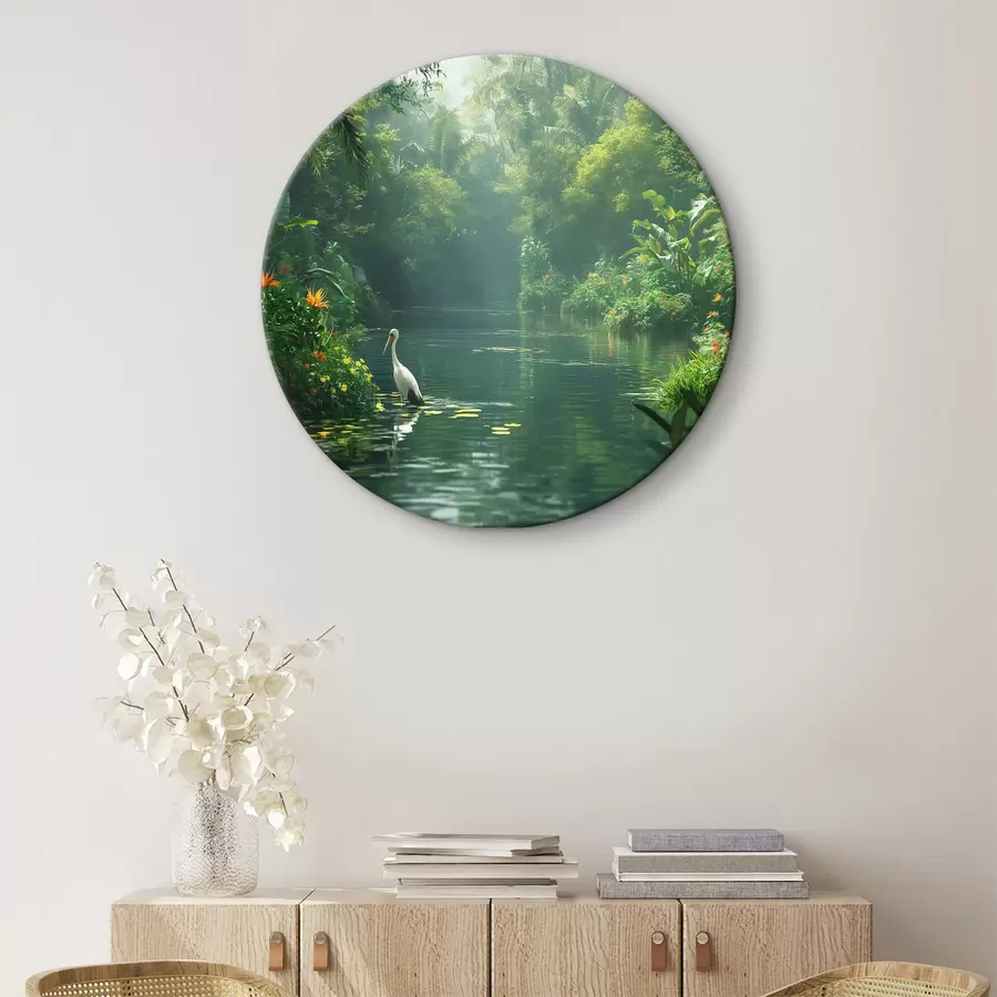 Papier peint photo Un lac dans une forêt tropicale r38091