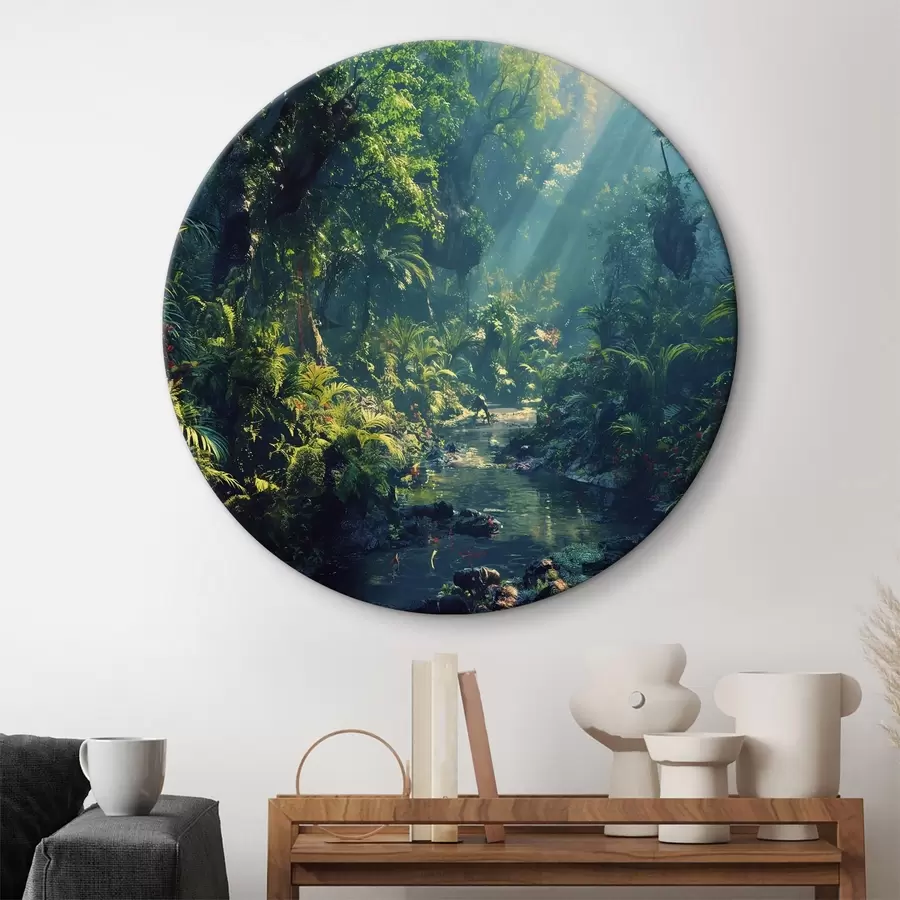  Schilderijen Een beek in het bos r38092