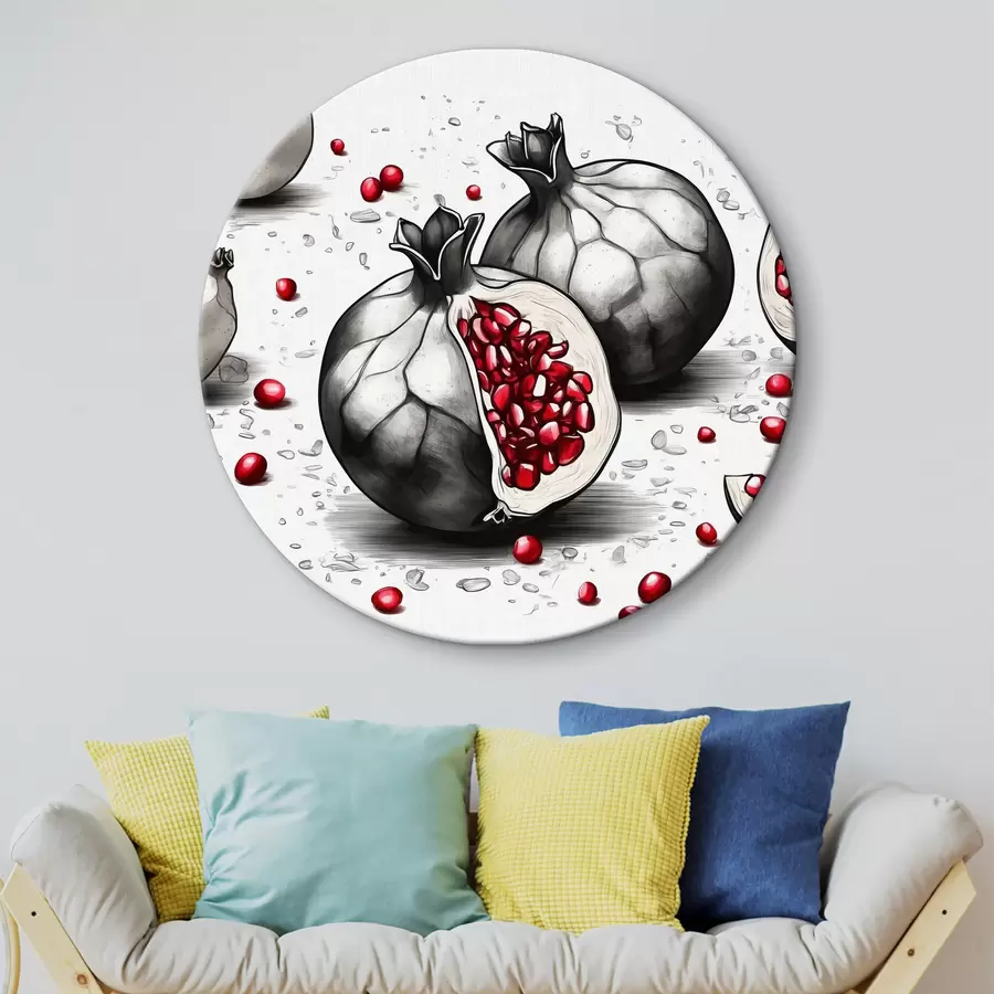  Peintures Une grenade coupée en deux r38119