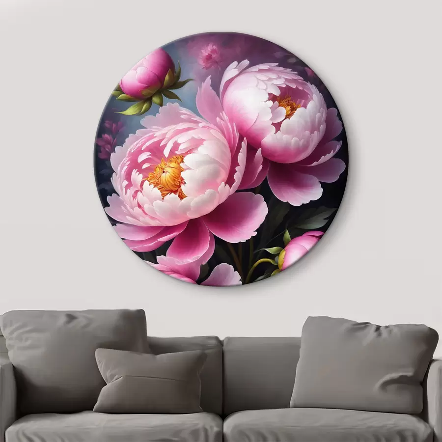  Schilderijen Een afbeelding van roze bloemen r38204