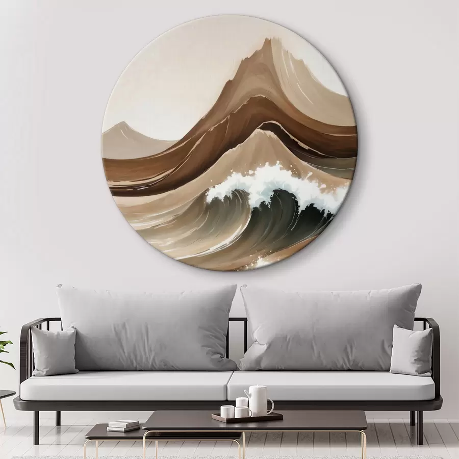  Schilderijen Een beeld van golven op het strand r38222