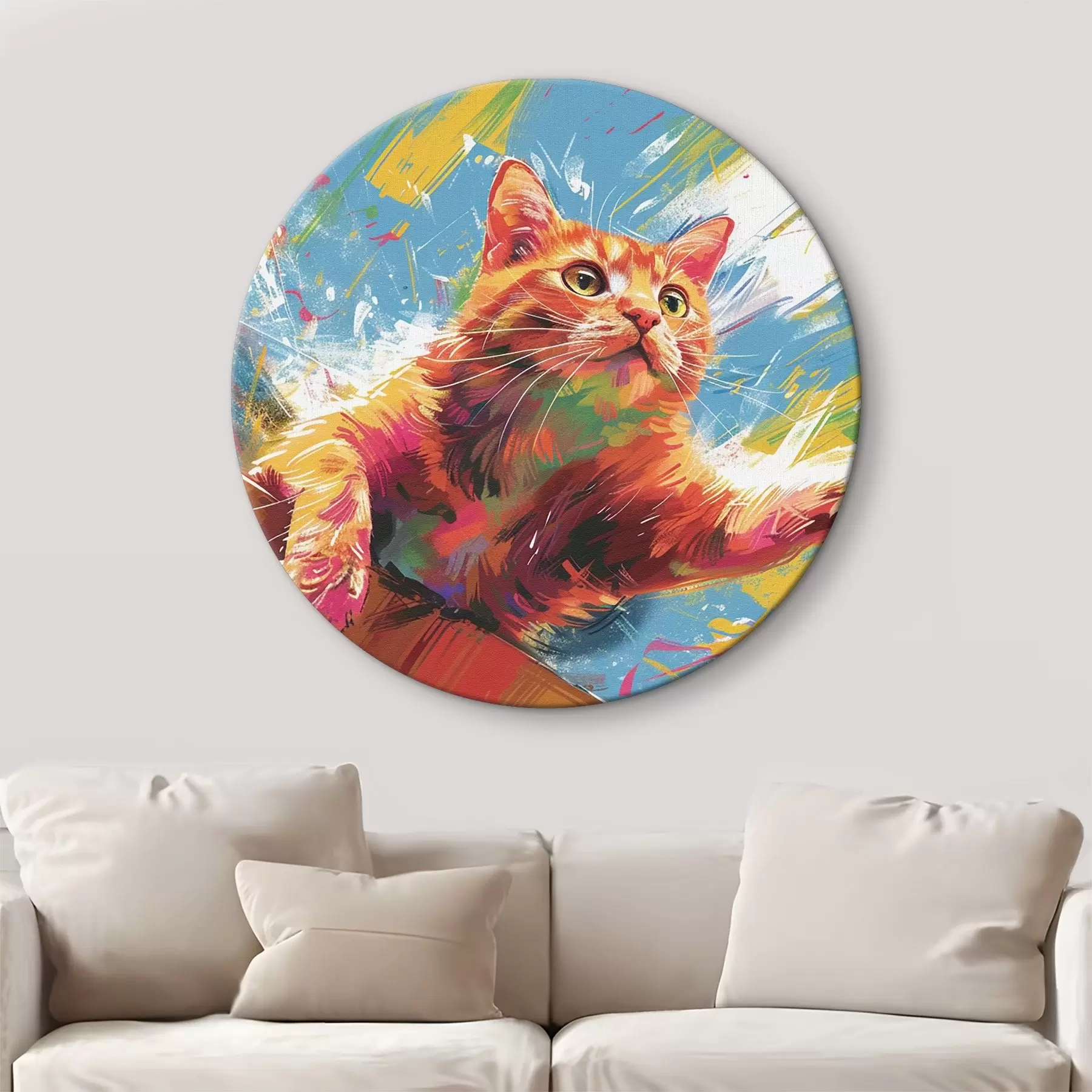 Fotobehang Kat steekt poot uit r38251