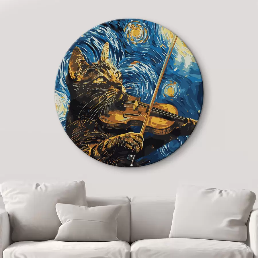  Schilderijen Kat speelt viool r38265