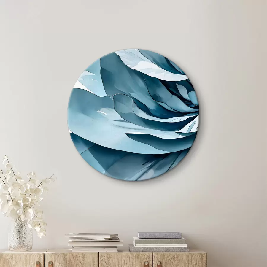  Peintures Gros plan sur une feuille bleue r38268