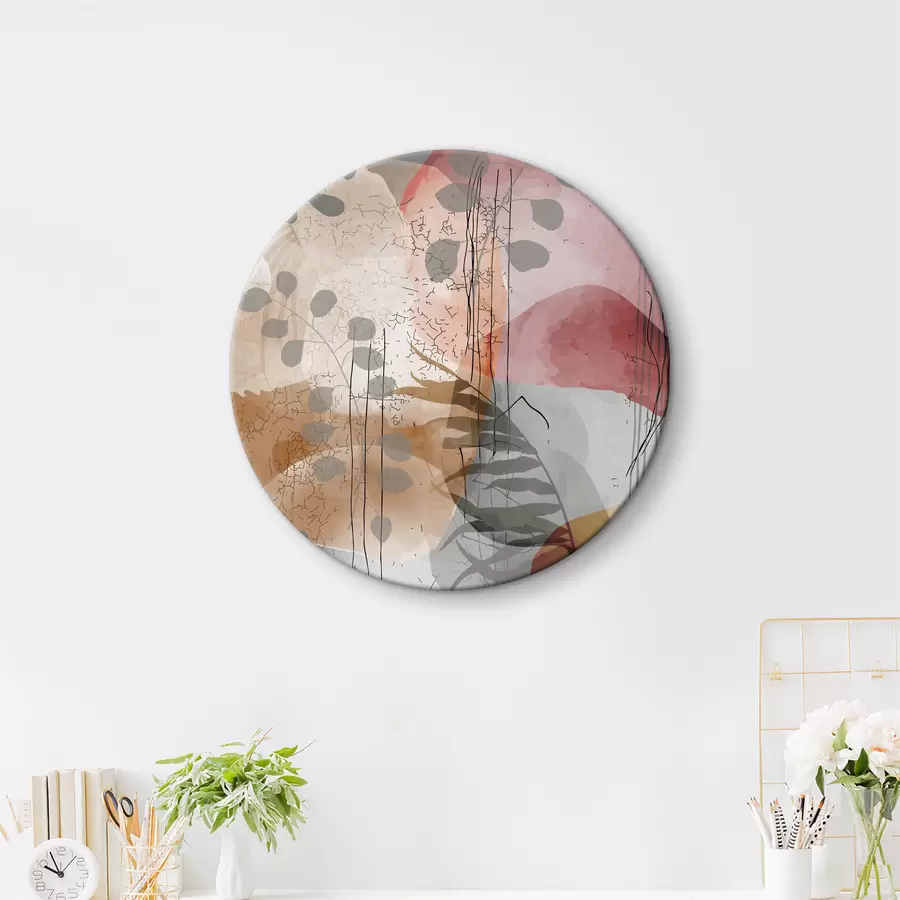  Schilderijen Een schilderij met planten en bloemen r38329