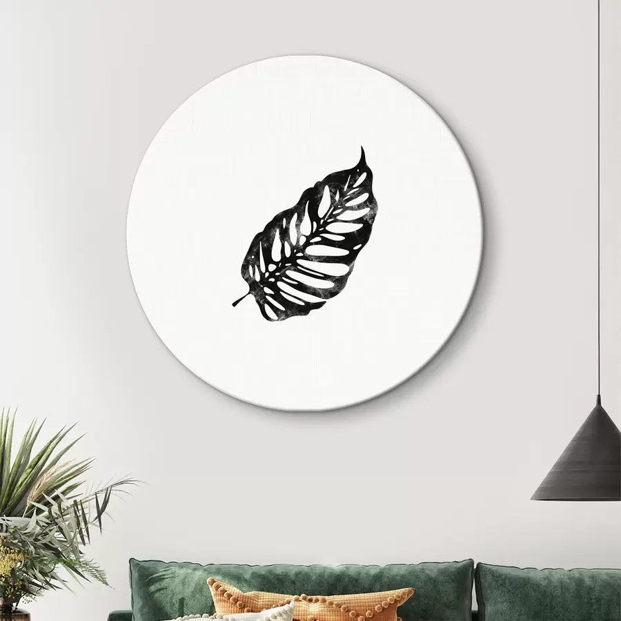  Schilderijen Zwart vel op witte achtergrond r38347