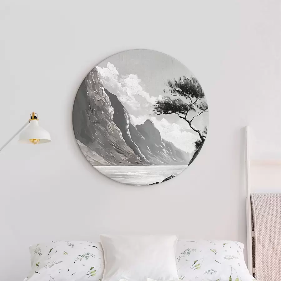  Schilderijen Strand met boom en water r38421