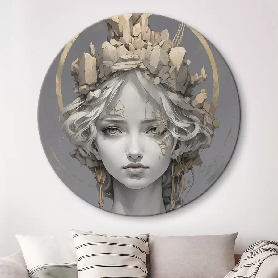  Schilderijen Vrouw met een kroon van stenen r38432