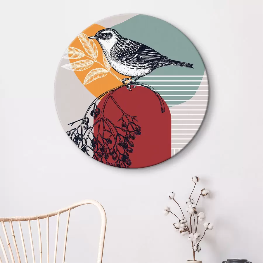  Schilderijen Vogel op een tak r38443