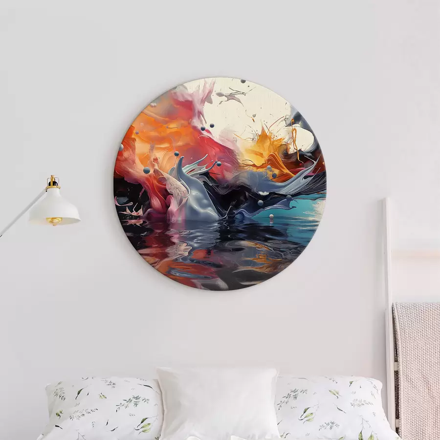  Peintures Peinture colorée éclaboussant l'eau r38456