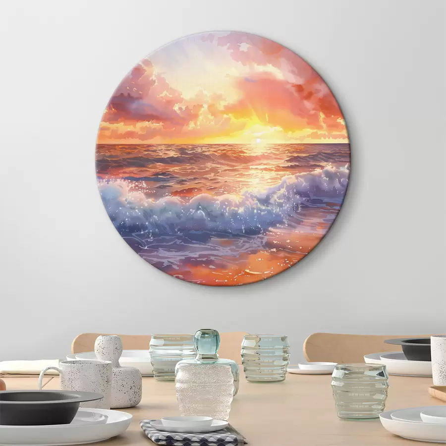  Schilderijen Zonsondergang over de oceaan r38476