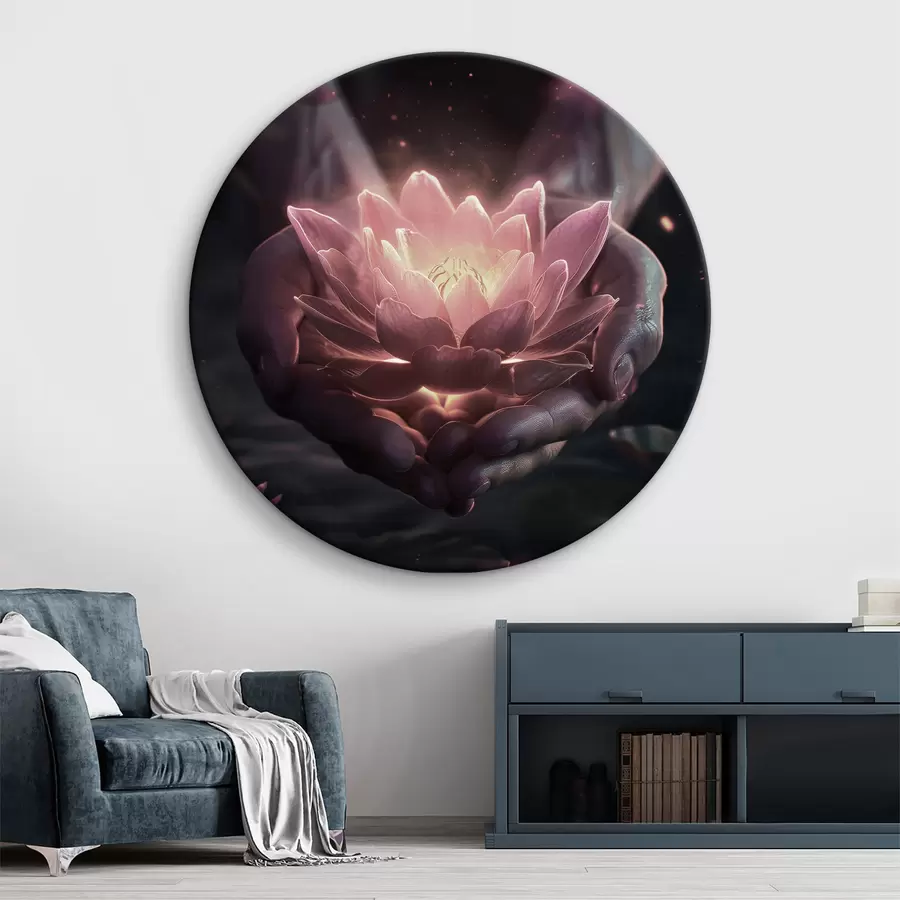  Schilderijen Persoon die een bloem vasthoudt r38527