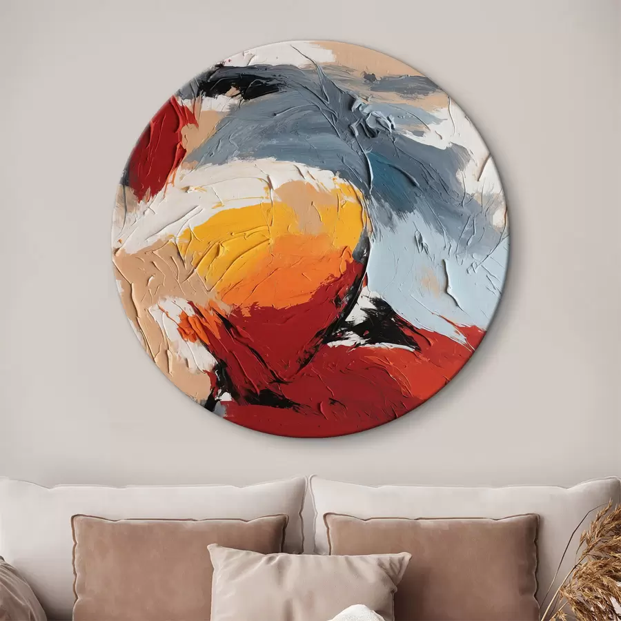  Schilderijen Emoties botsen in levendige abstractie r38579