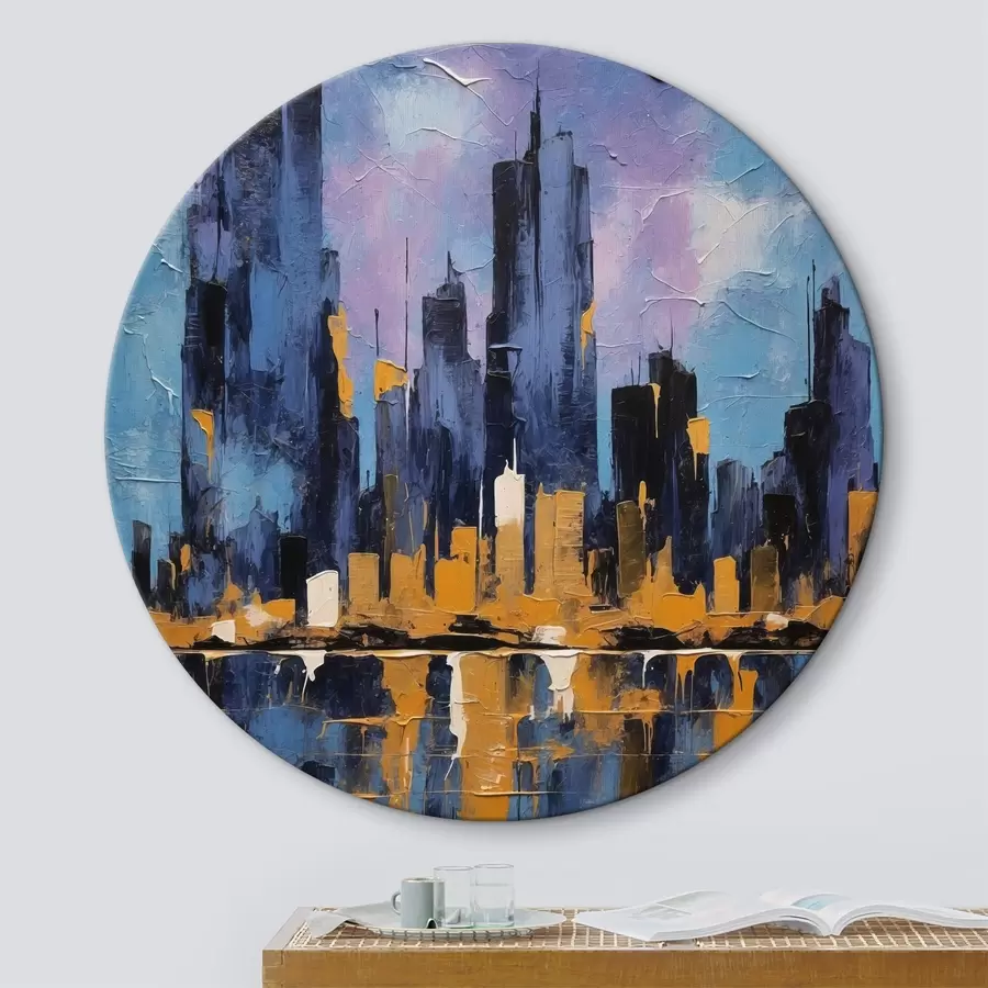  Schilderijen Een stedelijk panorama schilderen r38583