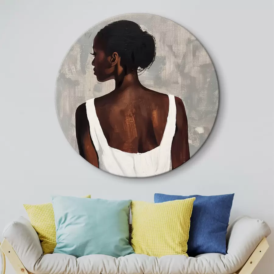  Peintures Fille en robe blanche r40440