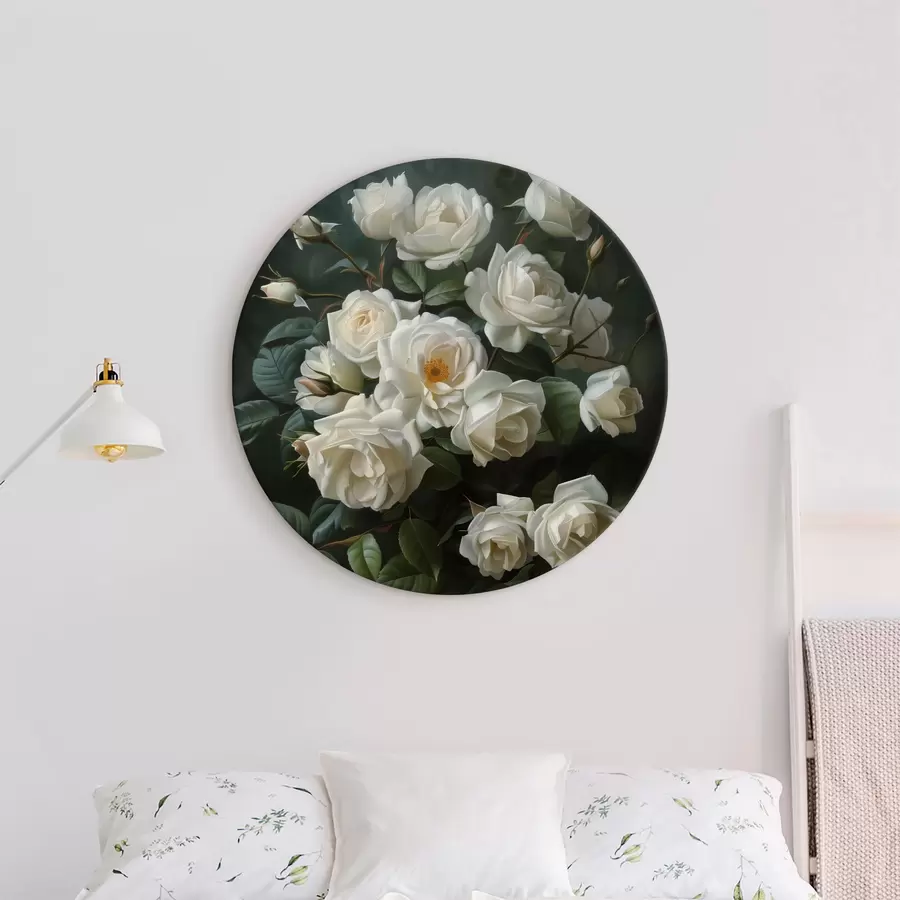  Peintures Des roses blanches dans un vase r40447