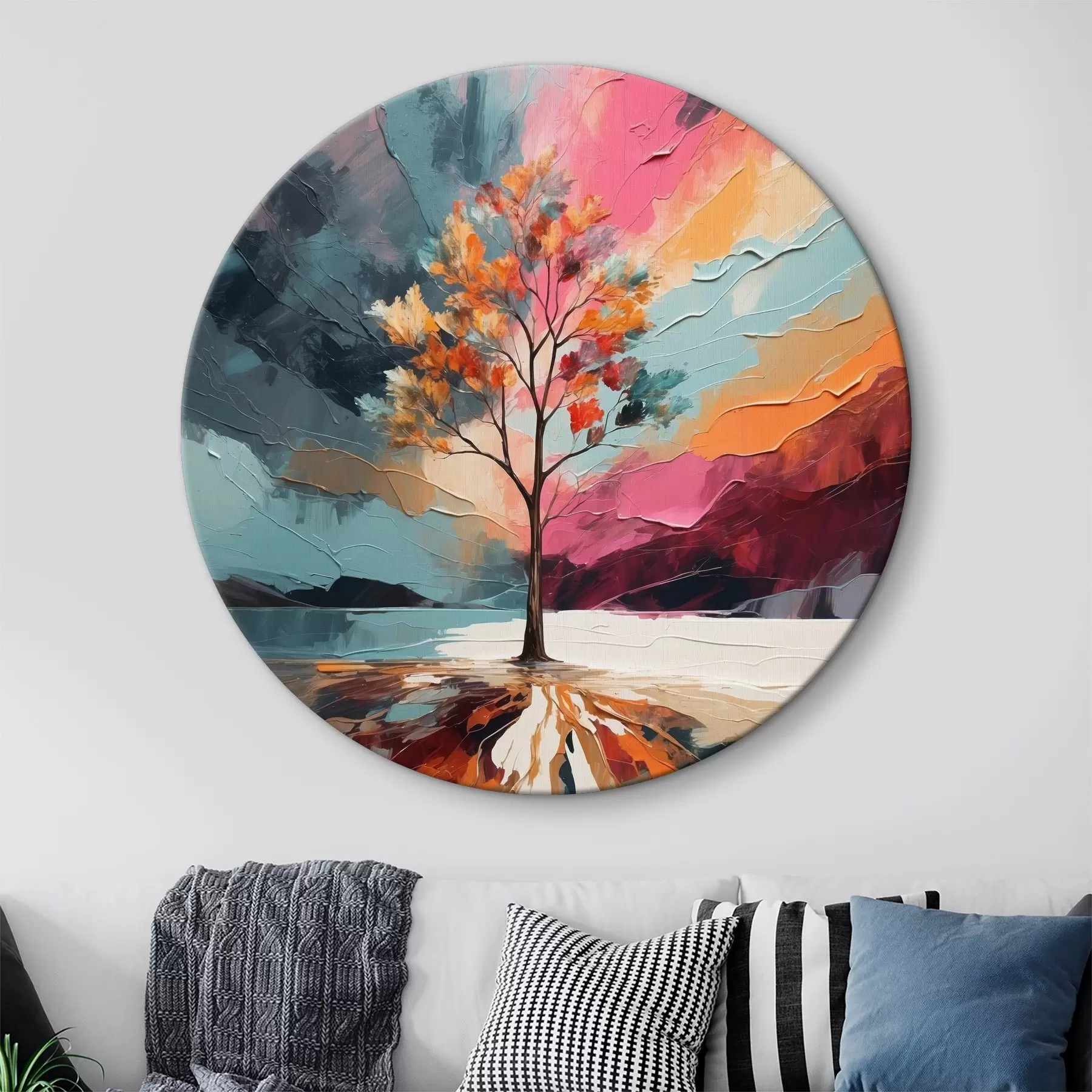  Schilderijen Abstract acrylschilderij met een boom r40461