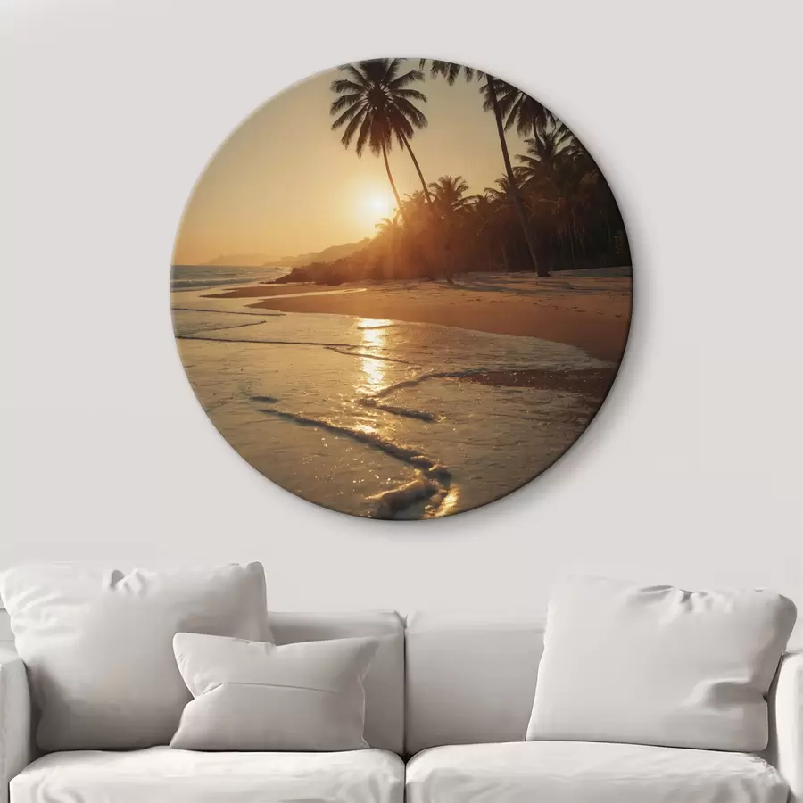  Schilderijen Strand bij zonsondergang r40465