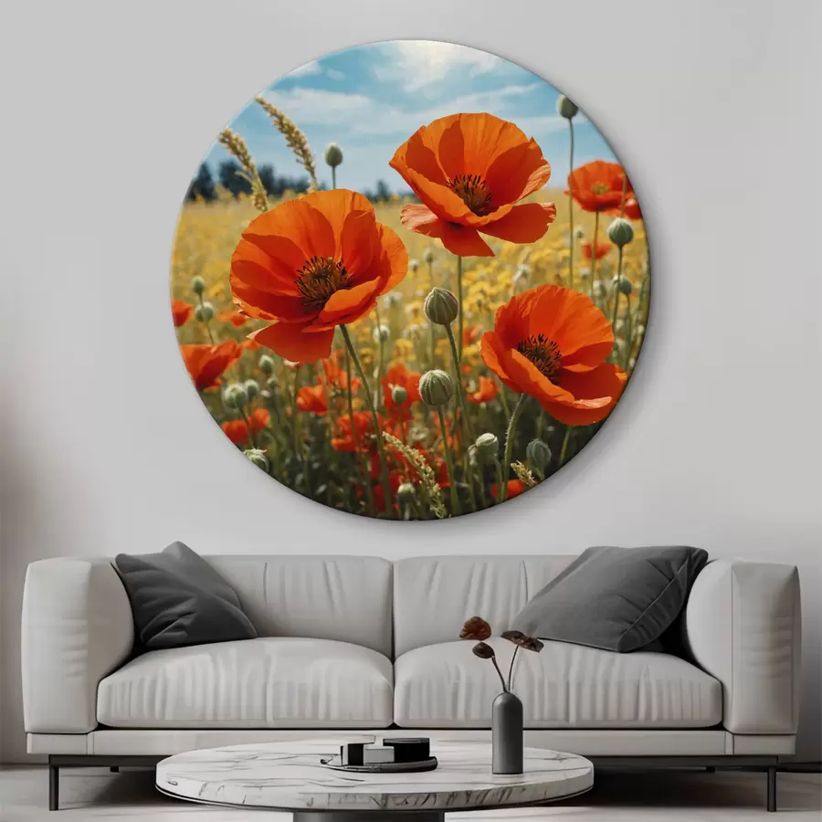  Schilderijen Klaprozenveld r40467