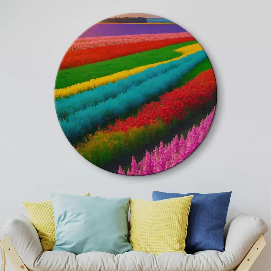  Schilderijen Kleurrijk bloemenveld r40468