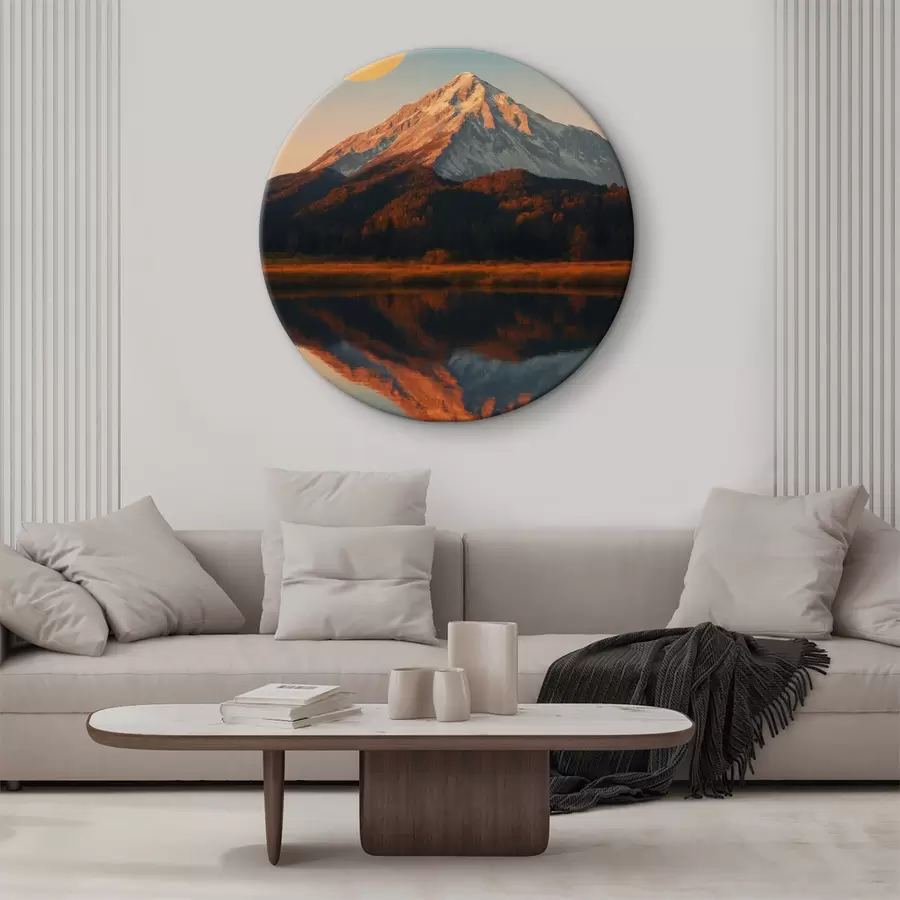  Peintures Montagne en pleine lune r40476