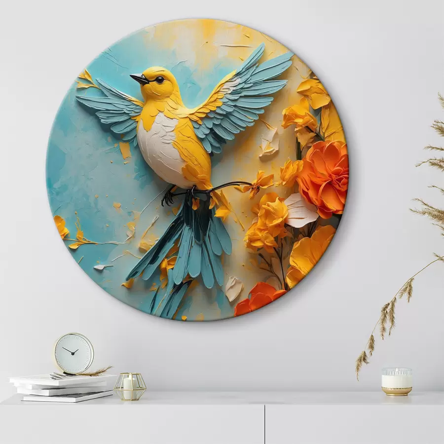  Peintures Oiseau sur fond abstrait r40484