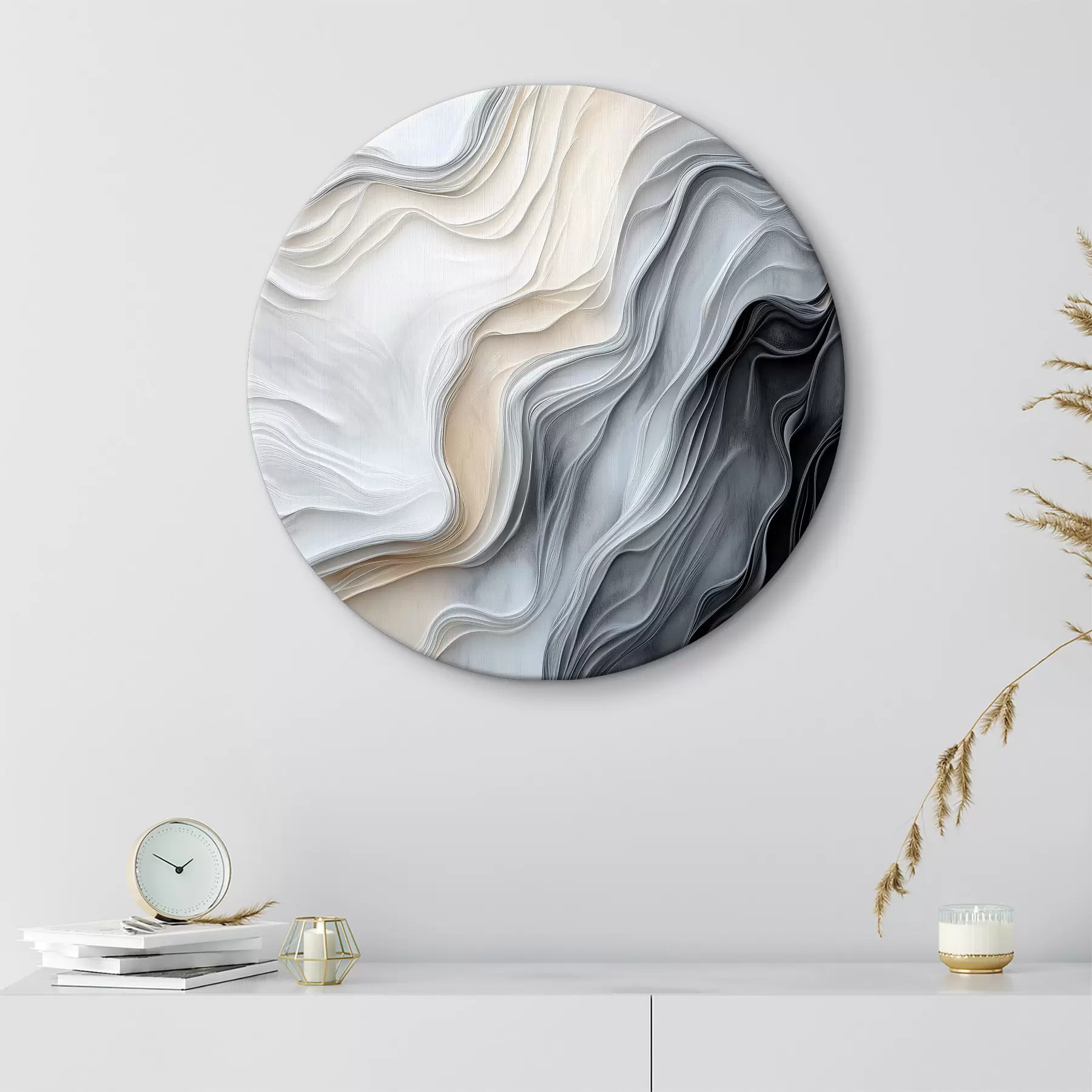  Peintures Vagues abstraites avec imitation de texture r40507