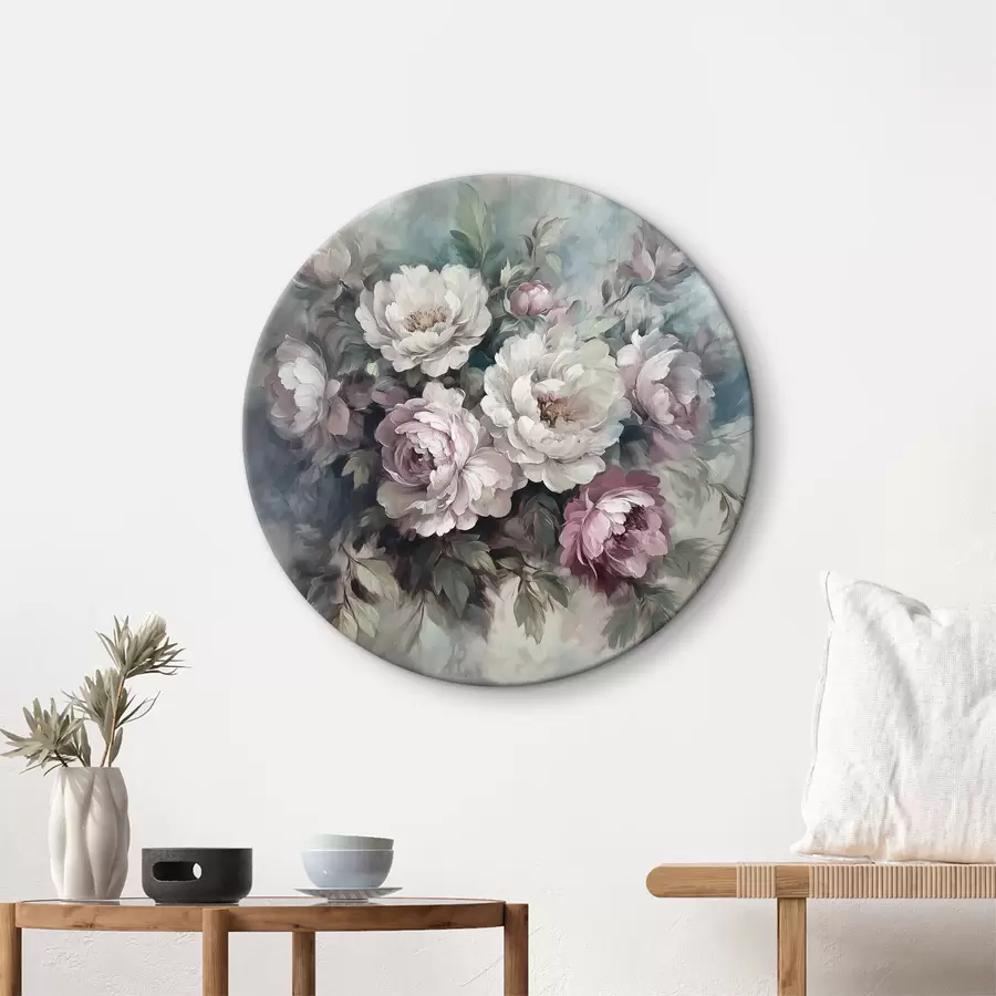  Peintures Bouquet de pivoines roses et blanches sur une peinture à l'huile r40582