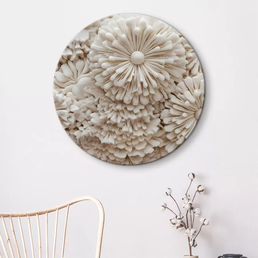  Peintures Gros plan sur un groupe de délicates structures coralliennes de couleur crème créant une impression douce et texturée r40614