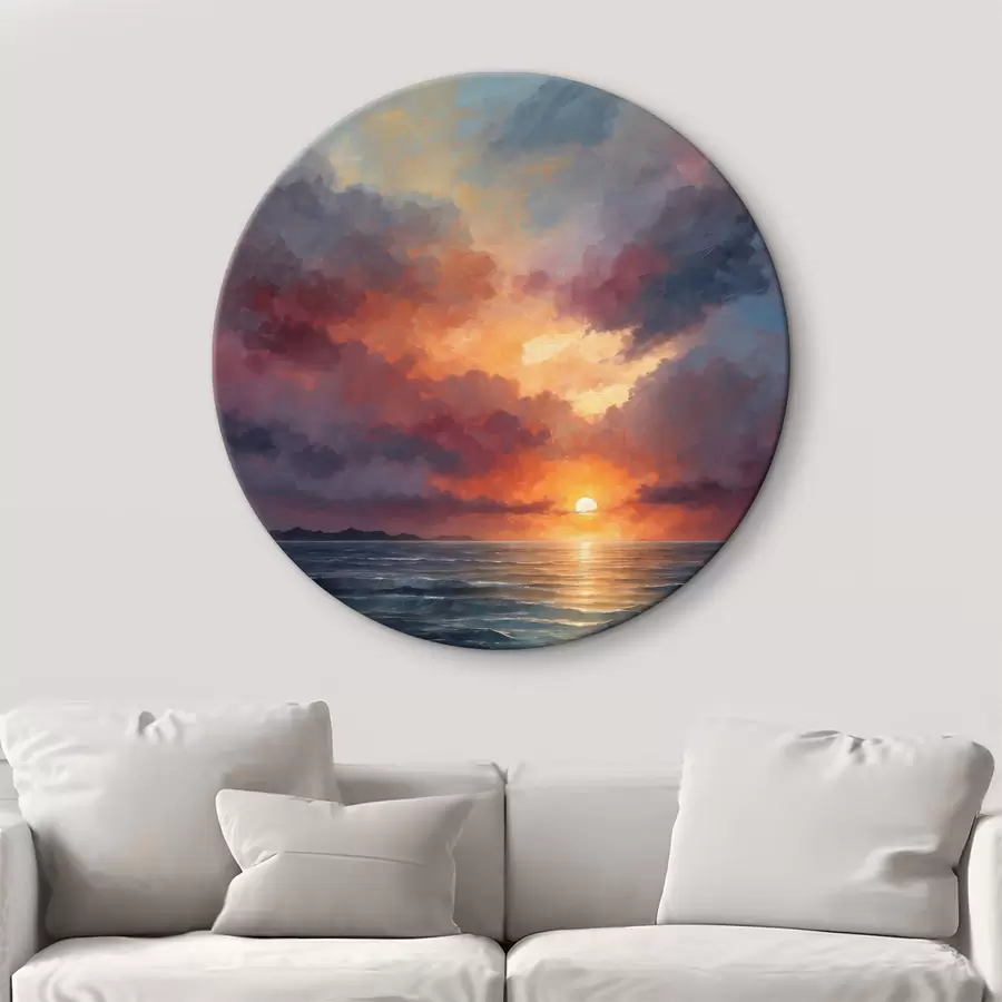  Schilderijen Zonsondergang boven zee r40631