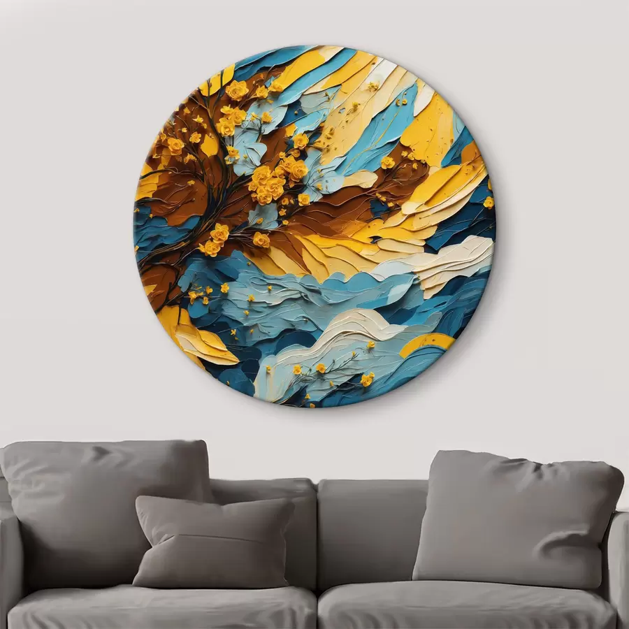  Schilderijen Veelkleurige olie-abstractie r40642