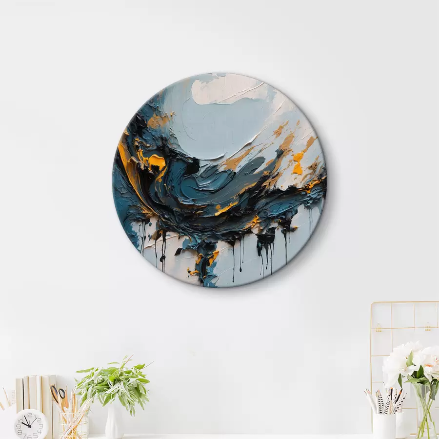  Schilderijen Abstracte halve maan in olie r40646