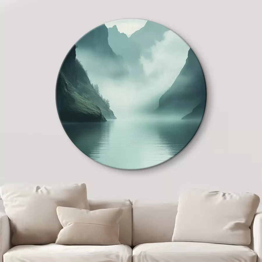  Schilderijen Mysterieuze bergen in de mist r40653