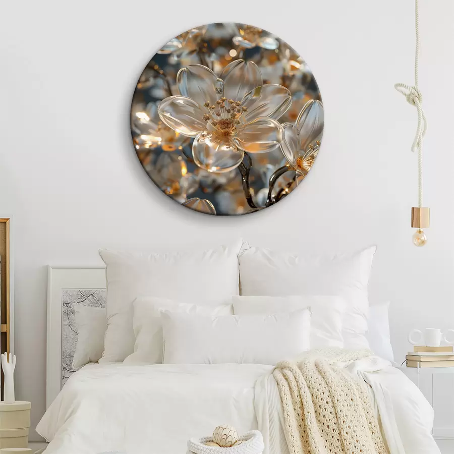  Schilderijen Glazen bloemen in pastelkleuren r40660