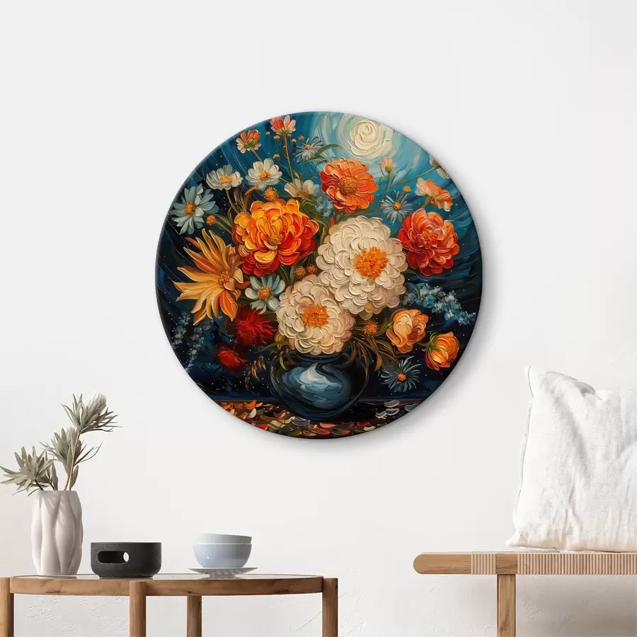  Schilderijen Bloemstuk in een vaas in de stijl van Van Gogh r40671