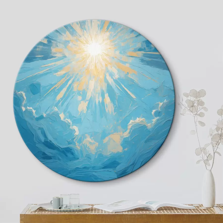  Schilderijen Handen tegen de achtergrond van de zon r40692