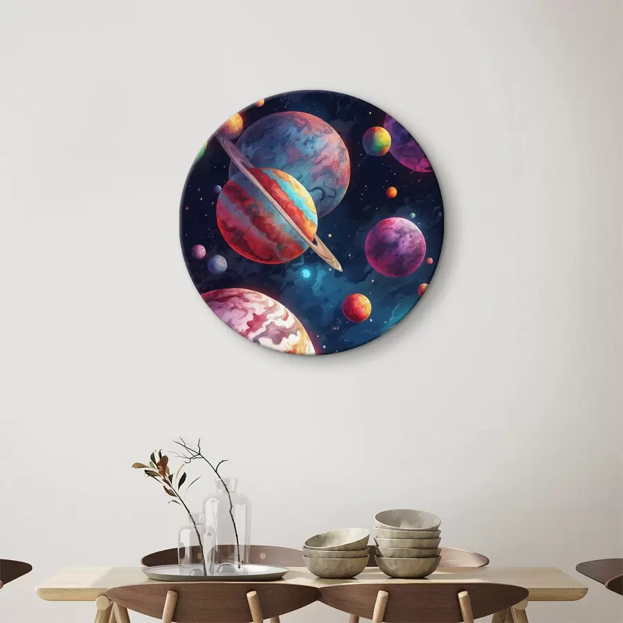  Schilderijen Kleurrijke planeten r40698