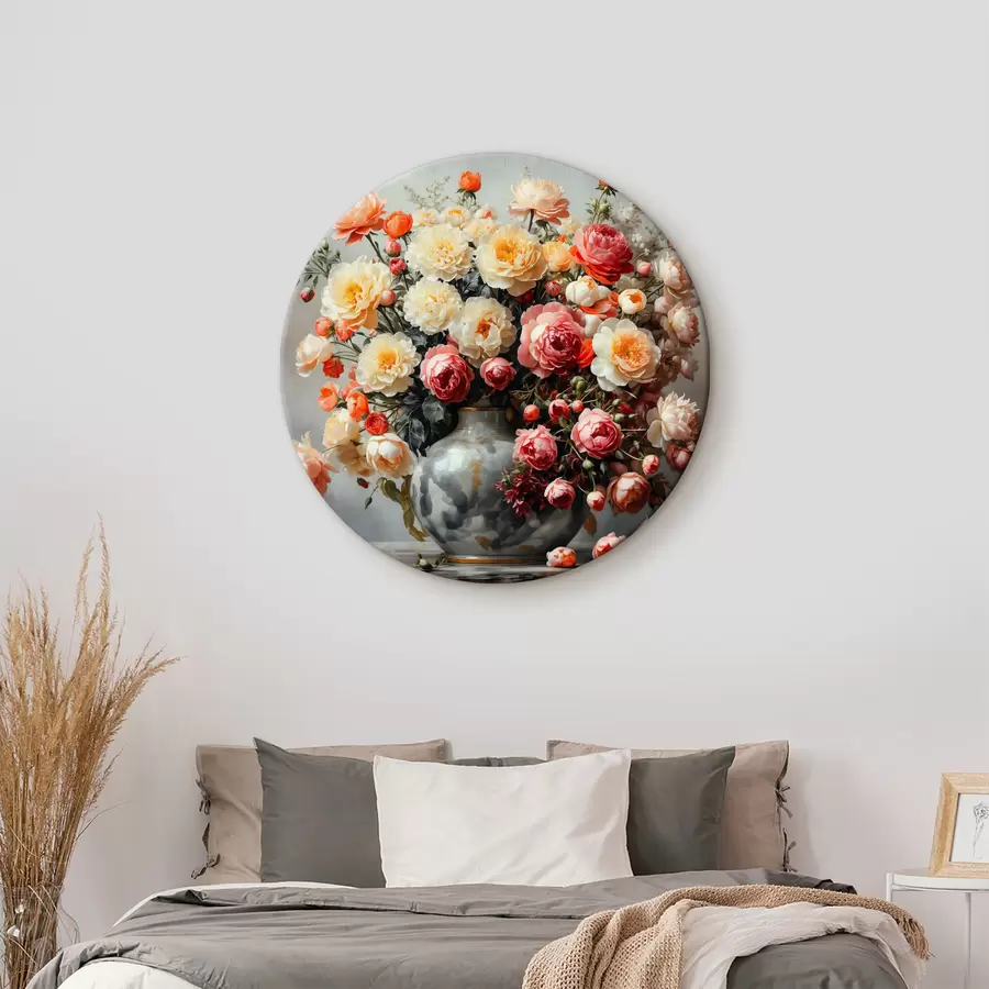  Peintures Un bouquet de fleurs lumineuses dans un vase r40733