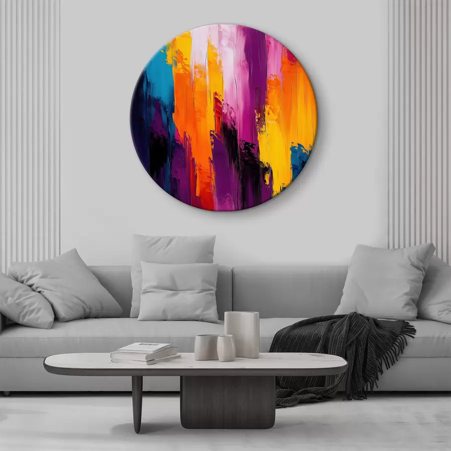  Schilderijen Abstractie met kleurrijke verfstreken r40736