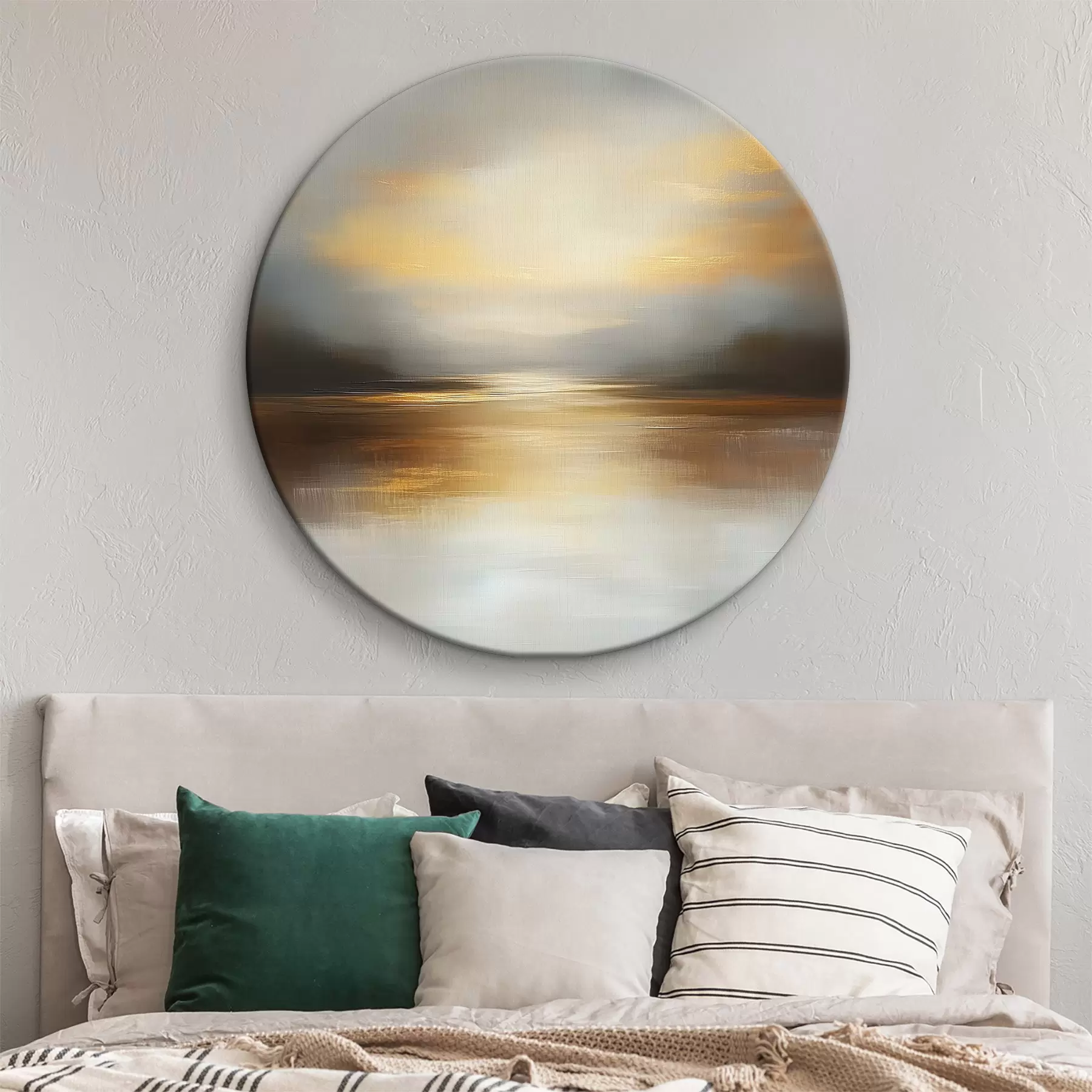  Schilderijen Abstract landschap met zonsondergang r40738