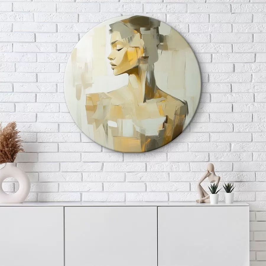  Schilderijen Abstractie van een vrouw met penseelstreken r40739