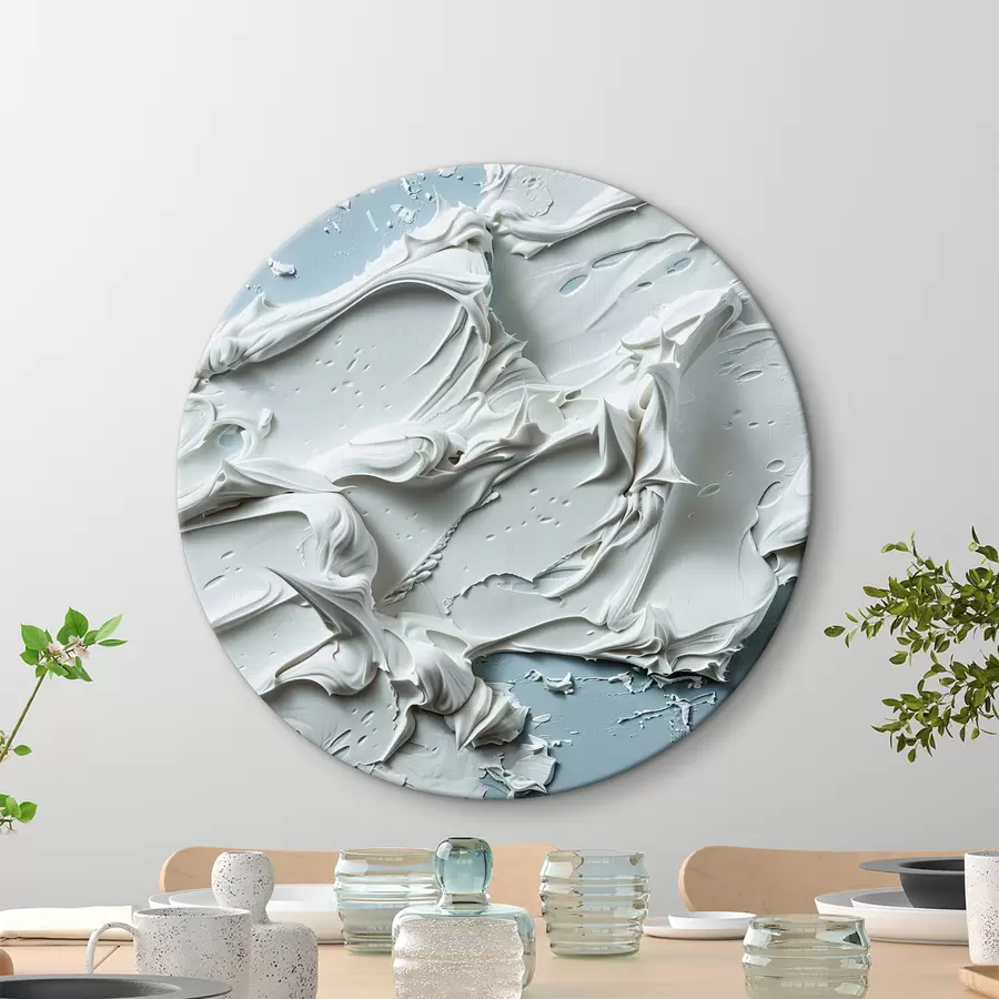  Peintures Abstrait, bleu clair, blanc r40788