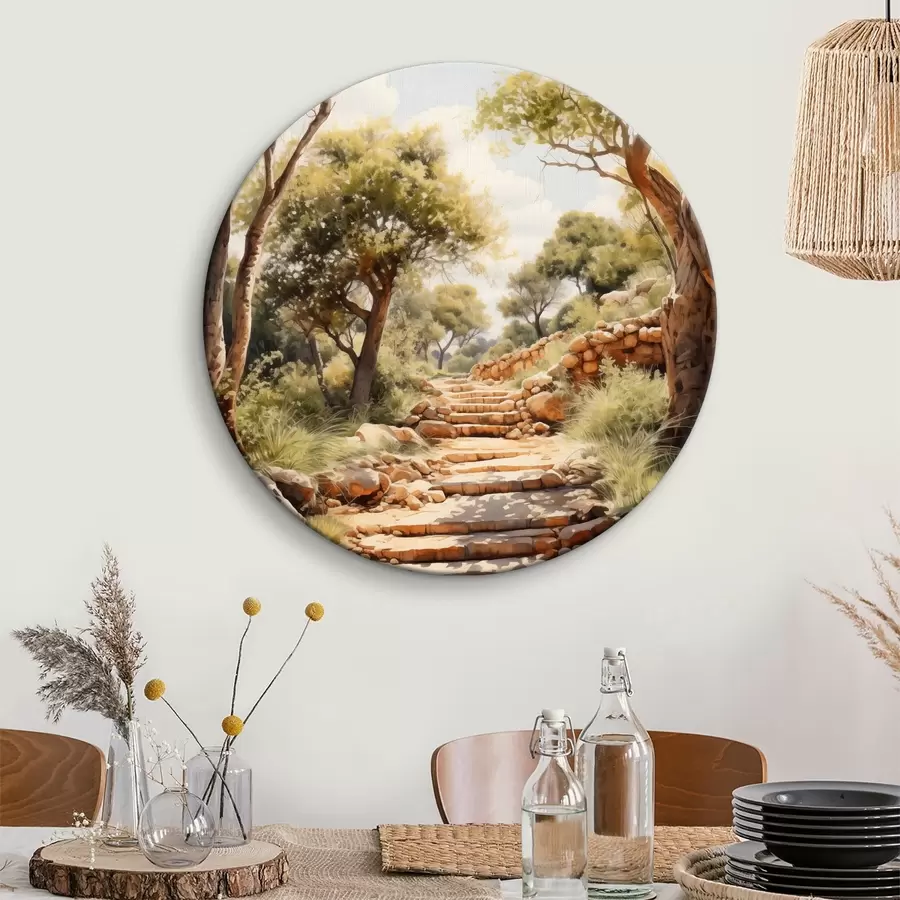  Peintures Chemin dans le parc imitation aquarelle r40804